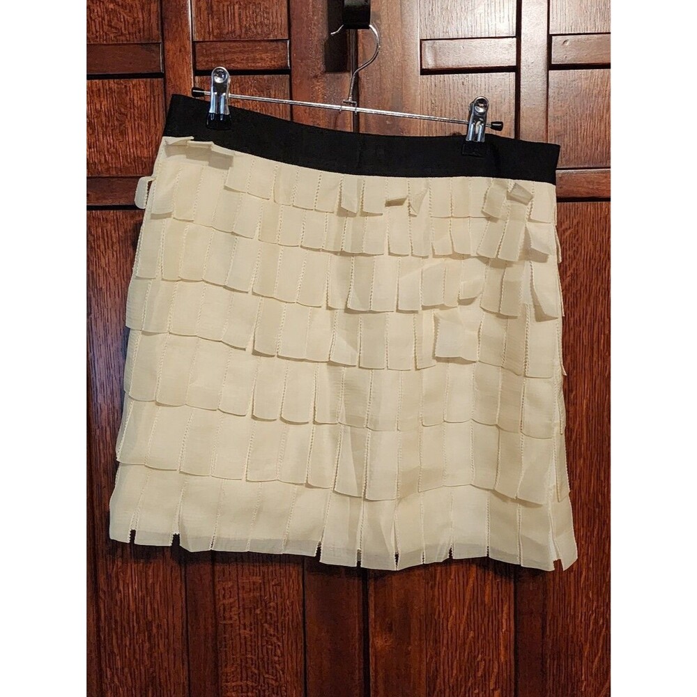 NWT J. Crew Collection Tiered Silk Ribbon Fringe Mini Skirt, Size 2